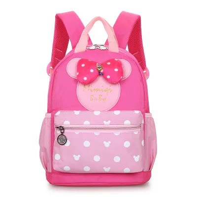 Детский рюкзак с Микки Маусом из мультфильма Дисней для мальчиков и девочек, милый рюкзак с Минни Маус, детская школьная сумка, сумочка