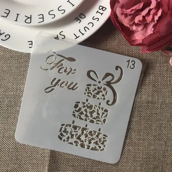 

1Pcs 13cm Cake for you DIY Layering Stencils Wall Painting Scrapbook Coloring Embossing Album Decorative Card Template