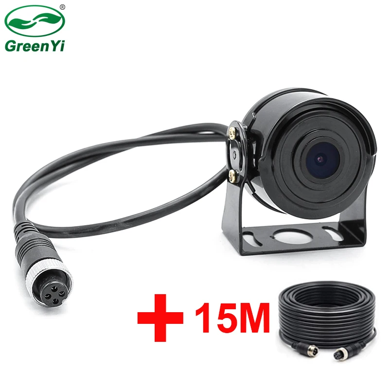 with 15m cable HD 1280*960P Starlight, ночное видение, для грузовых автомобилей, автобусов, заднего вида, обратный резервный AHD камера с 4 контактами, 10 м, 15 м, 20 м, видео кабель - Название цвета: with 15m cable