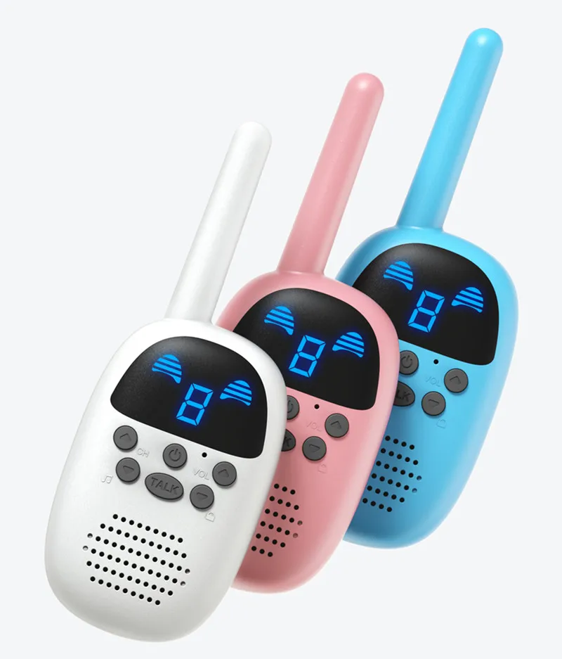 2pcs Cute Mini Walkie Talkie 9 Channels Portable Wireless Two Way Radio Station Best Christmas Gift 2