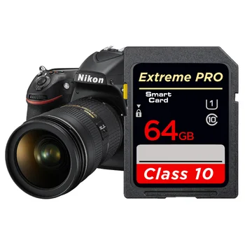 

Professional SDXC Card 64GB 128GB 256GB 16GB 32GB SDHC SD Card Memory Card C10 High Speed For Nikon Canon