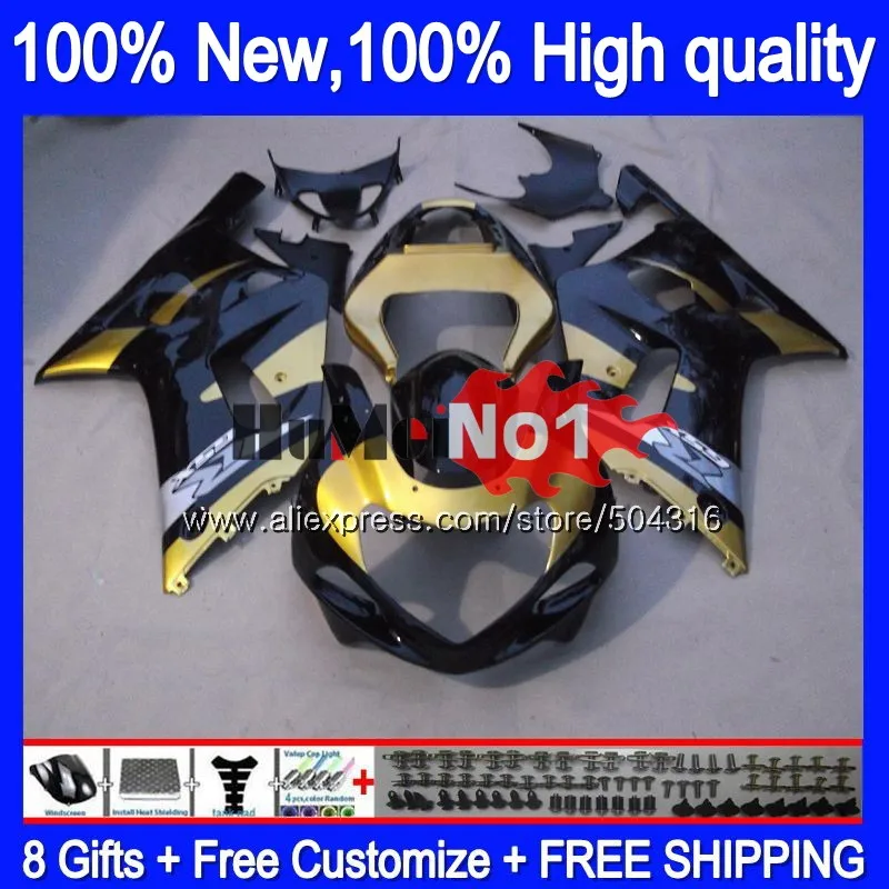 Корпус для SUZUKI GSX-R1000 GSXR1000 1000CC 2000 2001 2002 Черного и золотого цвета 19MC. 89 GSXR-1000 K2 GSX R1000 GSXR 1000 00 01 02 обтекателя