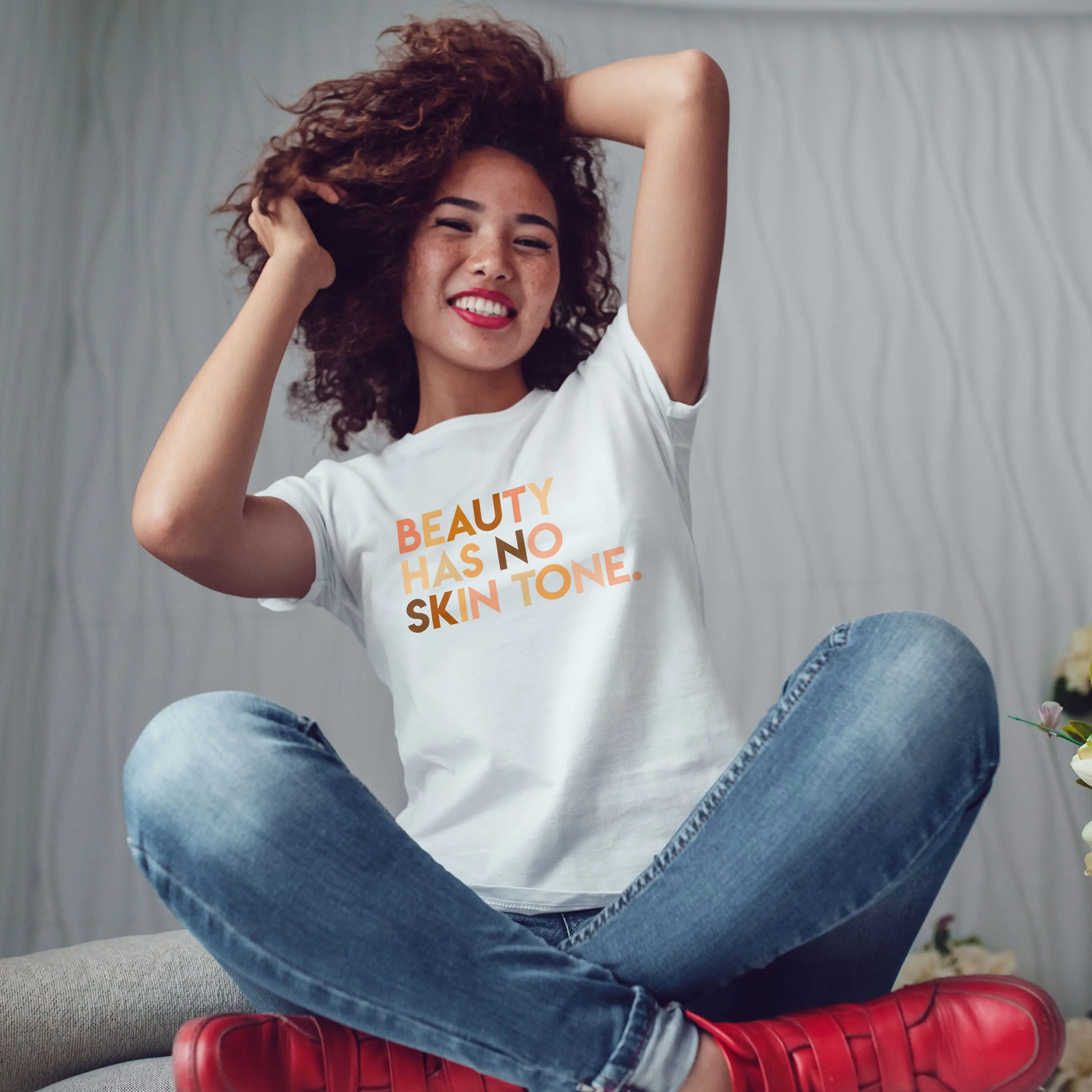 2019 Красота не имеет тон кожи рубашка меланин лозунг унисекс футболка для девочек