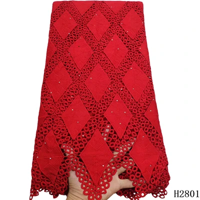 red lace fabric Африканская жаккардовая ткань ФРАНЦУЗСКИЙ шнур кружевная ткань водорастворимое платье кружево высокое качество нигерийский гипюр кружевная ткань - Цвет: red lace fabric