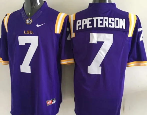 Луизианский Государственный Университет LSU Tigers, Leonard Fournette, Odell Beckham Jr., Mathieu, Patrick Peterson, Rueben Randle, Addai Jersey - Цвет: Шампанское