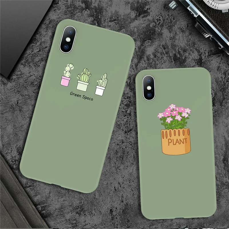 ottwn Cute Floral Phone Cover For iPhone 11 Case Soft TPU Back Cover For iPhone X XR XS Max 7 8 6S Plus 11 Funny Patterned Cover