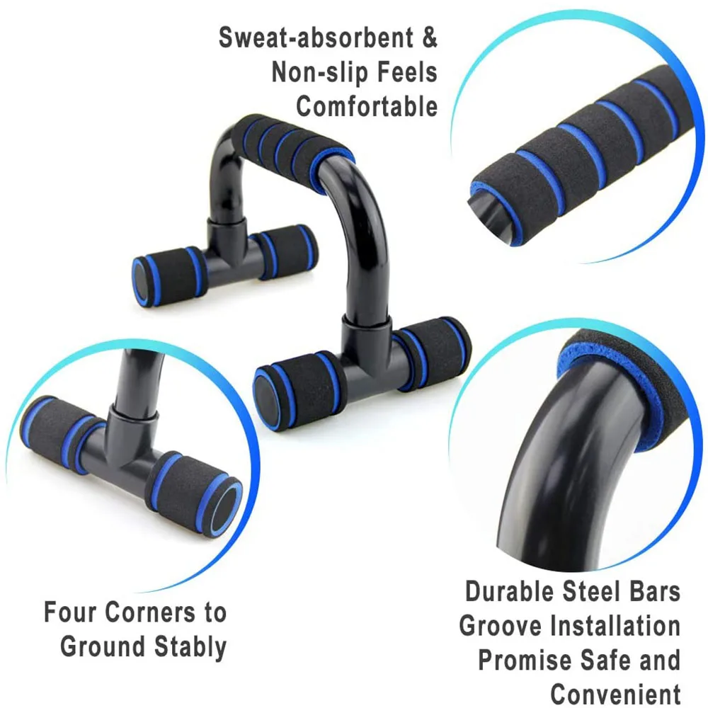 Push-up Bars Home Fitness Exercise Stands Workout Gym Rack Equipment Set Muscle Chest Arms Strength Training Board Bodybuilding
