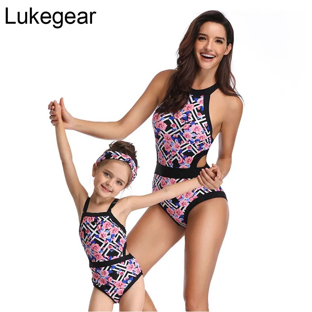 Lukegear Женский комплект бикини цельный пляжный купальник 2020 детский купальный