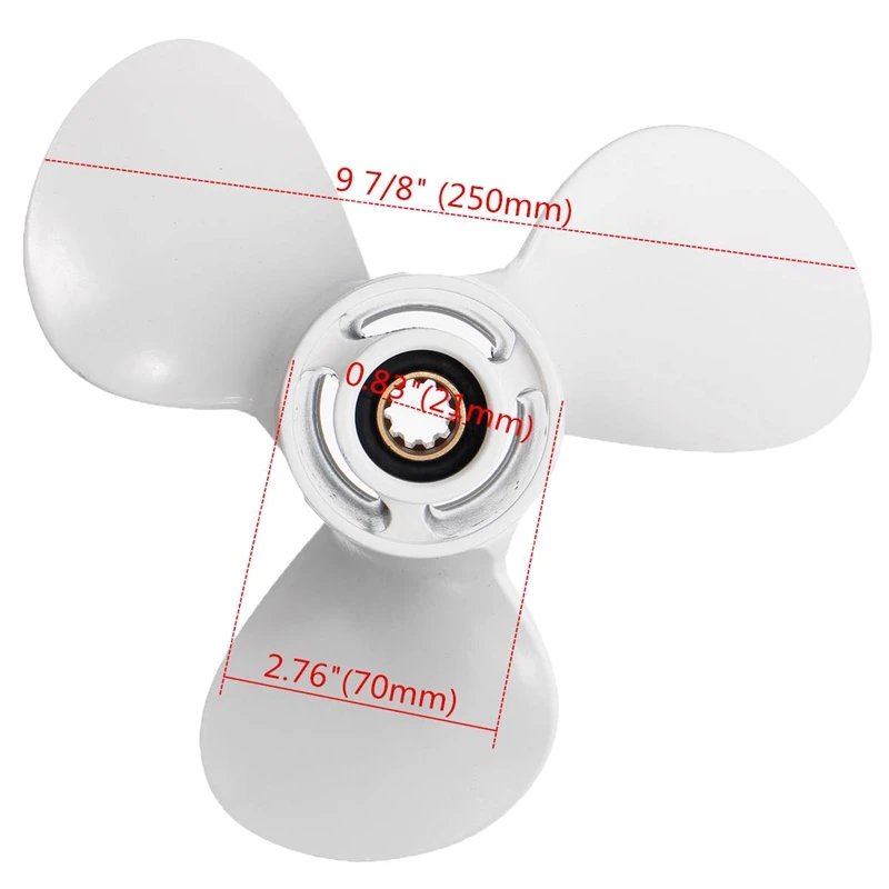 Подвесной пропеллер 664-45954-01-El 9-7/8X12 подходит для Yamaha 20-30Hp алюминиевый сплав 3 лезвия черный 10 сплайн зуб R Rotat
