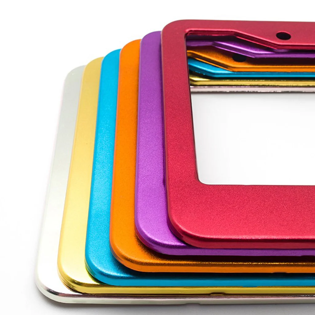 Metal License Plate Frame for Men Women Tag Holder Aluminum Alloy Car Tag Frame with Screws