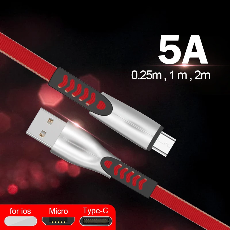 Оптовый Быстрый USB кабель для зарядки 1 м 2 м type C USB для huawei XIAOMI 5A USB зарядный кабель для передачи данных супер зарядный кабель
