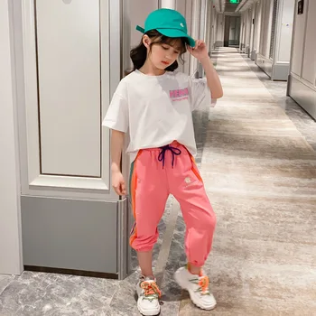 

Girls Summer Outfits Girl Set Korean Version Sports Kids Girls Clothes Outfits For 4-13Y Childrens Clothing Teen Girls Clothing