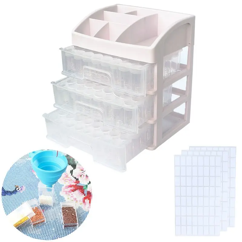 New Diamond Painting Square Bottle Drawer Storage Beads Box Tool Set Multifunctional DIY Mosaic Multi-layer Function Case storage box,diamond painting accessories,diamond painting storage box,diamond painting tool set