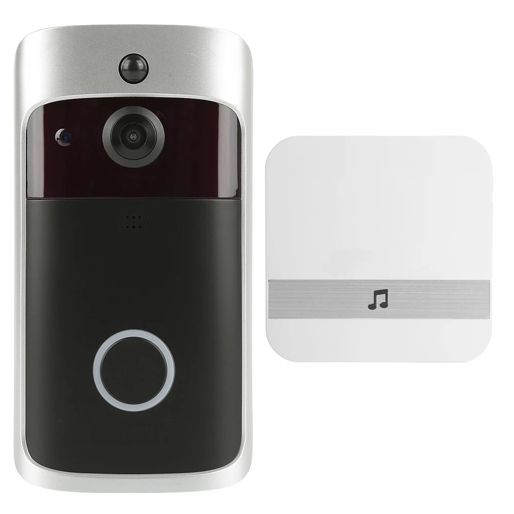 With Door Bell Умный IP видеосвязь Wi-Fi видео дверной телефон дверной звонок Беспроводная камера Wi-Fi для дверного звонка для квартиры ИК-сигнализация беспроводная камера безопасности - Цвет: With Door Bell