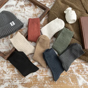 

10 pieces = 5 pairs Long Socks Men Socks Sweat-Absorbent Solid Color Hose Thin Korean-Style Breathable Ins Fashion