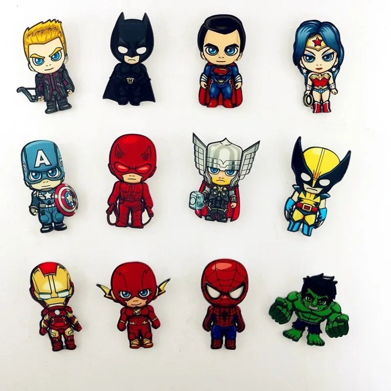 

12PCS Marvel Badges Avengers Brooch Pins Thor Pin Movie Endgame Jewelry Iron Man Captain America Spiderman Brooches for Men Gift
