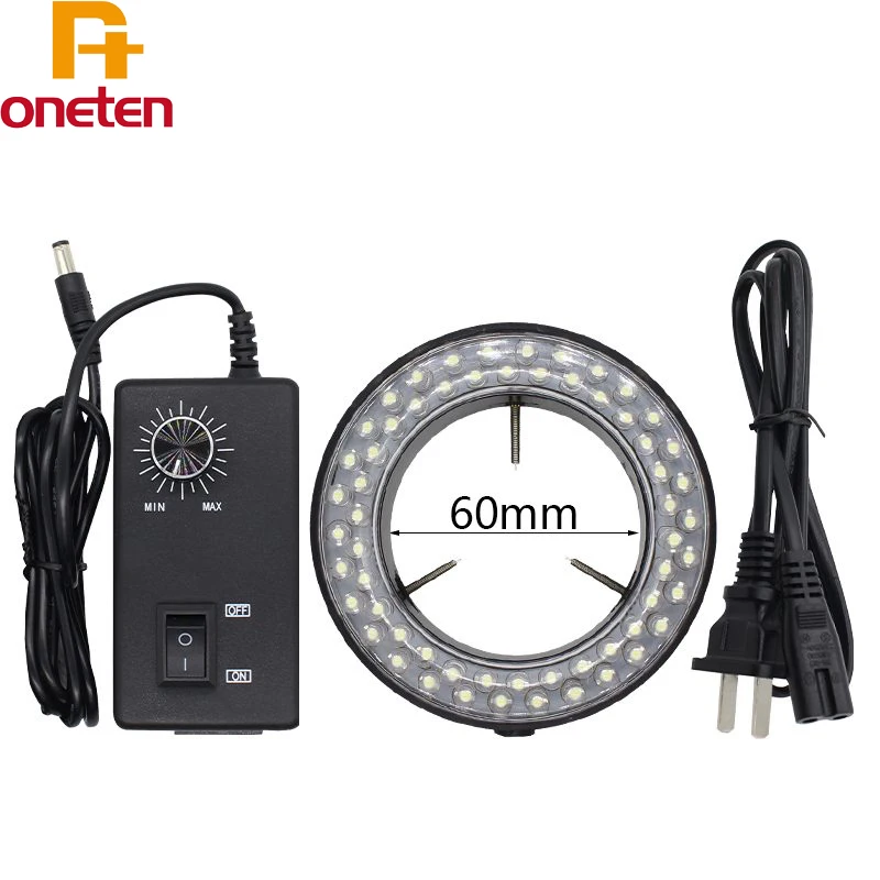 Adjustable Microscope 60 LED Ring Light illuminator Lamp For Industry Stereo Lens Camera Magnifier 110V-240V Adapter | Инструменты