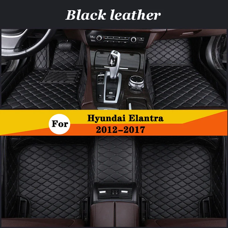 

Автомобильные коврики для Hyundai Elantra 2017 2016 2015 2014 2013 2012, аксессуары для интерьера автомобиля, кожаный коврик для украшения