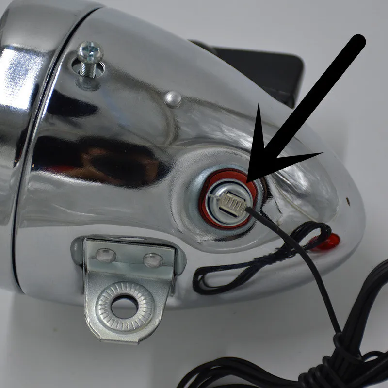 1Set Bicycle 12V 6W Set Light Retro Friction Light Friction Light Bicycle Light Scooter Light Drop Shipping
