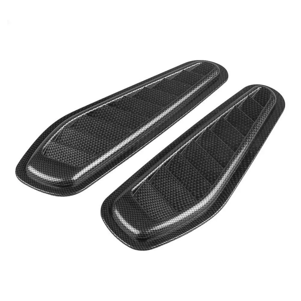 Black Car Decorative Air Flow Intake Scoop Turbo Bonnet Vent Cover Hood Fender