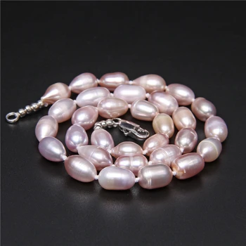 

Real Natural Baroque Pearls Necklaces Classic Freshwater Purple Pearls Beaded Chocker Chain Fine Jewelry For Women Wedding Gifts