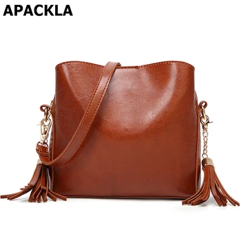 

APACKLA Crossbody Bags for Women Luxury Women Bags Designer Tassel Leather Messenger Bags Vintage High Quality Ladies Shoulder