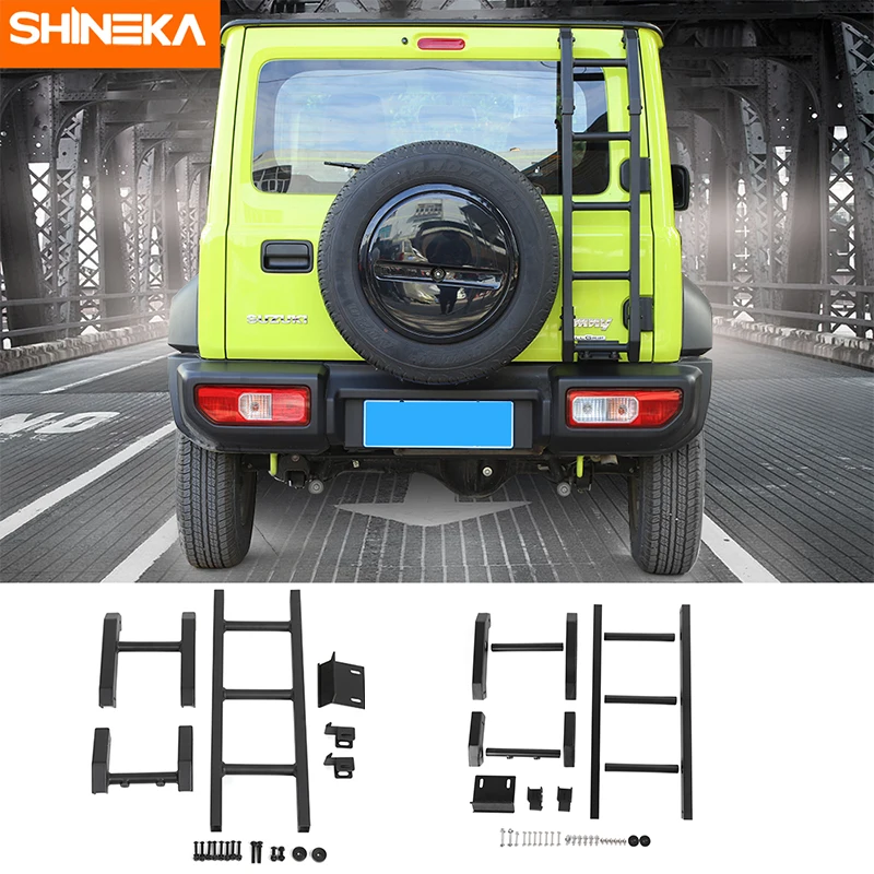 SHINEKA Protective Frames For Suzuki Jimny JB74 2019+ Car Exterior Rear Door Tailgate Ladder Accessories For Suzuki Jimny 2019+