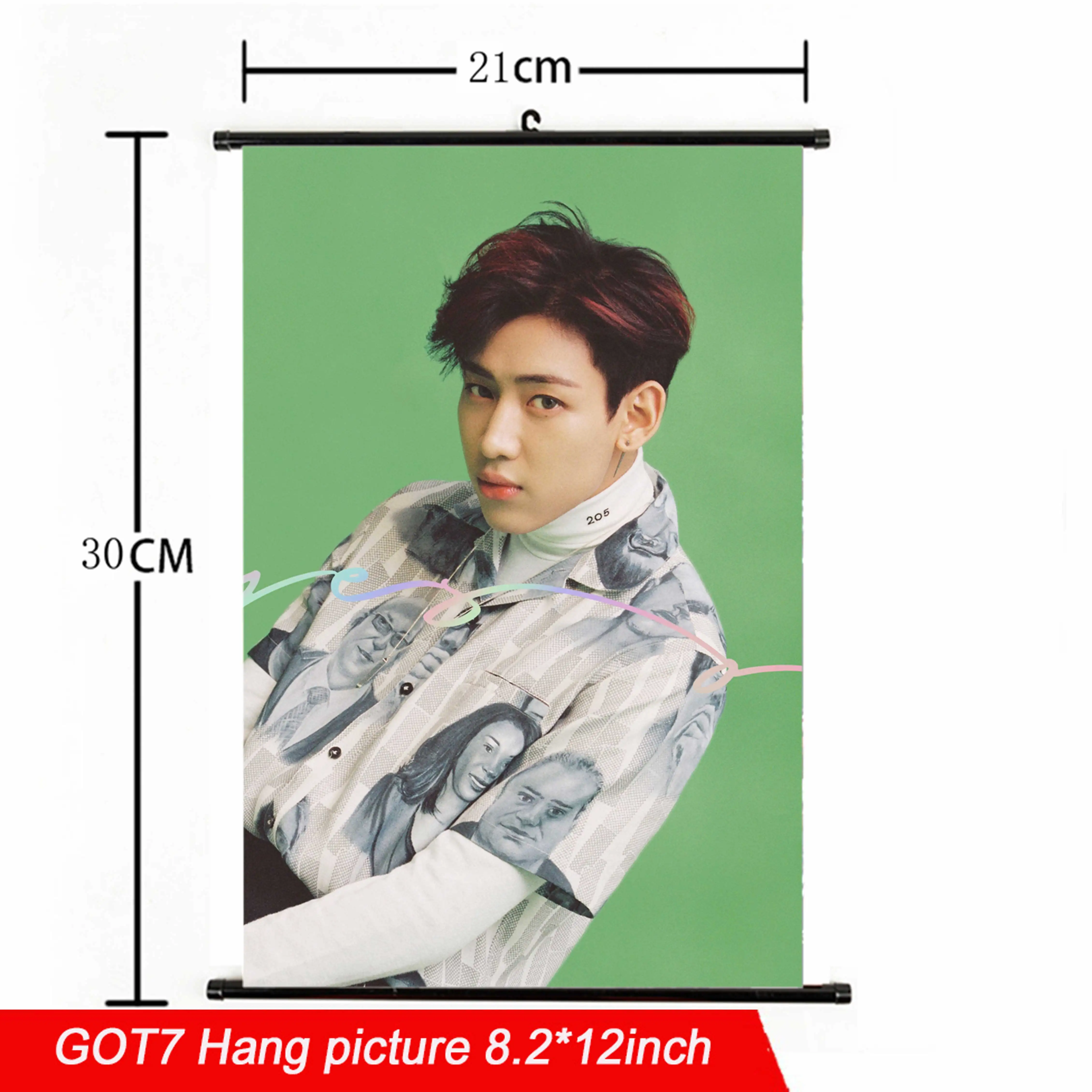 21*30cm Kpop GOT7 Hang poster Fabric high quality Eye On You Album kpop GOT7 Hang picture photo poster for fans gift collection