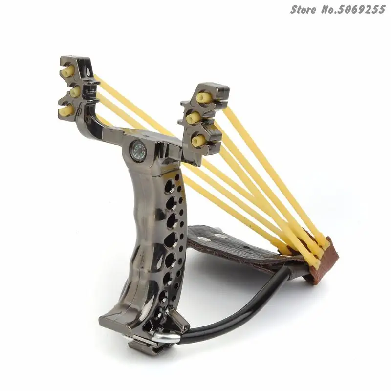 

Slingshot Hunting Catapult Folding Wrist Flat Rubber Band Powerful Outdoor Shooting Fishing Game Tool
