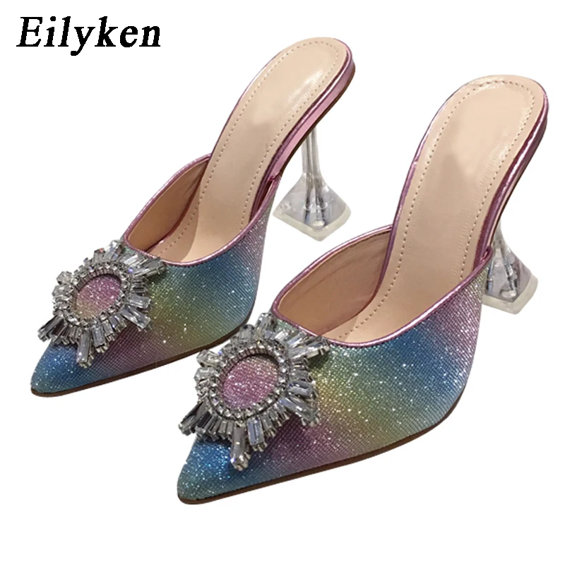 Туфли лодочки Eilyken на высоком каблуке радужные цвета Блестящие Блестки солнце