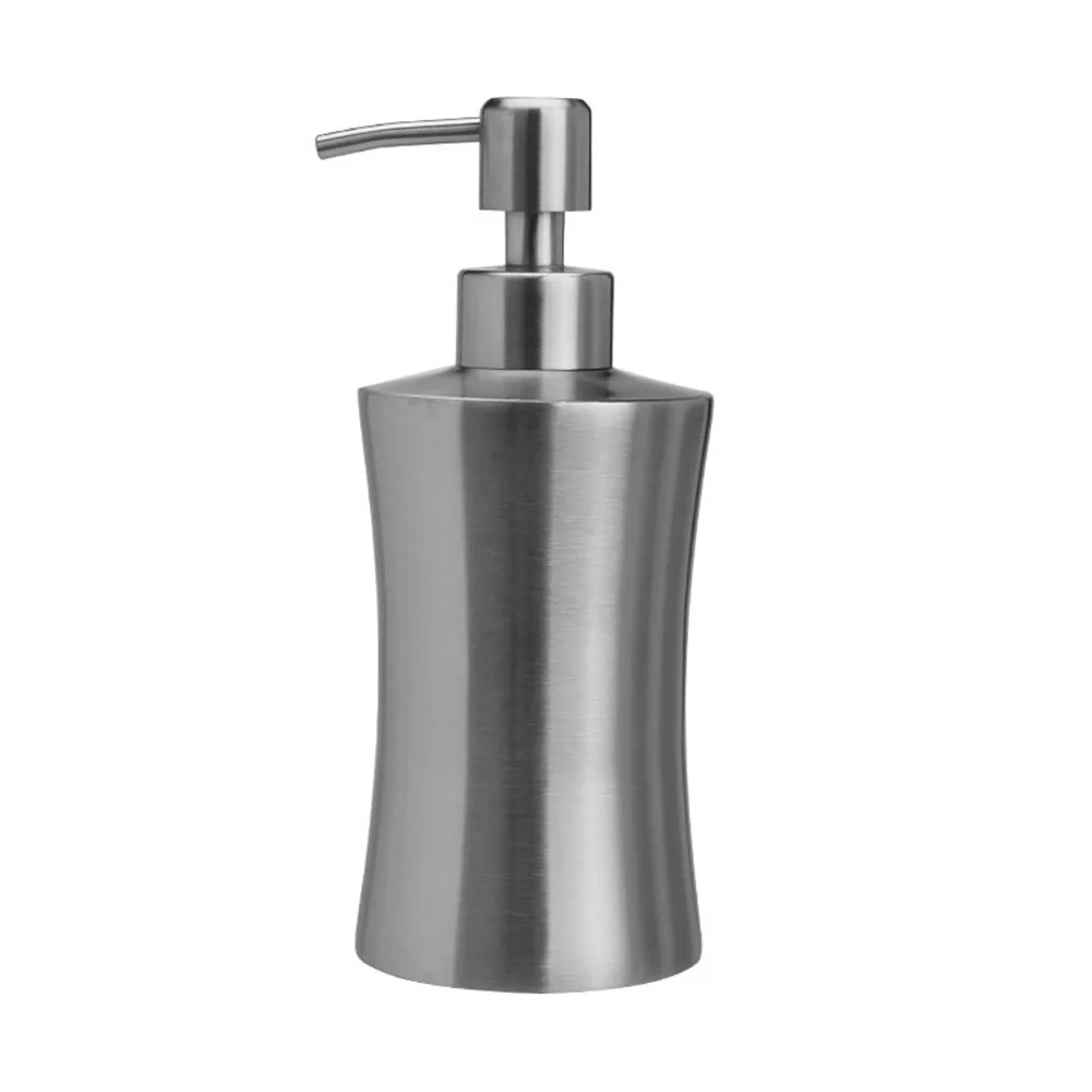 400ml Push-тип бутылки насоса отель ручной дозатор мыла гель для душа из нержавеющей стали Лосьон для ванной жидкость прочный домашний офис - Цвет: 400ml