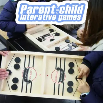 

Catapult Chess Bumper Chess Parent-child Interactive Game Table Desktop Battle 2 In 1 Ice Hockey Game Toy Drop Shipping