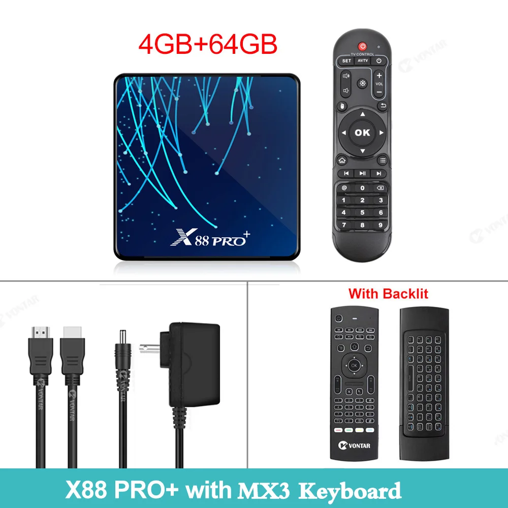 4G 64G add MX3 X88 PRO Plus Android 9,0 ТВ приставка Rockchip RK3368PRO Восьмиядерный Смарт ТВ приставка 4 ГБ 32 ГБ/64 Гб/128 Гб 4 к 60fps WiFi USB3.0 BT4.0 Netflix - Цвет: 4G 64G add MX3