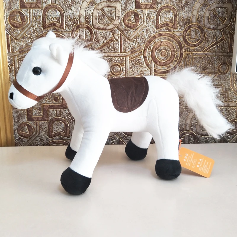 Children Plush Toys for Christmas Birthday gift cute cartoon simulation White Horse Baby Kid Stuffed Toy
