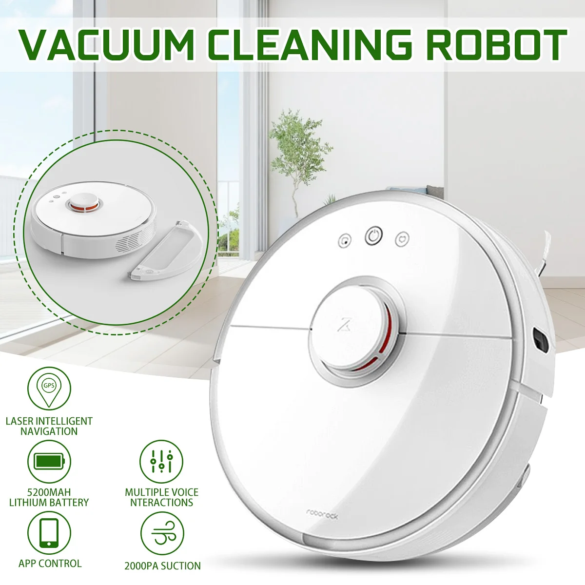 

Roborock S50 XIAOMI Vacuum 2 Cleaner Smart Planned Wifi Wet Dry MIJIA Robot Home Automotic Sweeping Dust Sterilize Washin