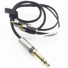1 4 TRS 6 35mm to RCA Balanced Headphone Audio Headphone Adapter 8 Core Silver Plated Cable 6 35mm to 2 RCA 60cm