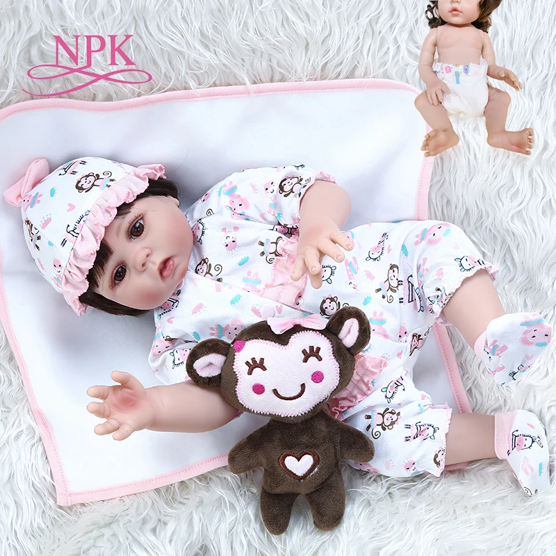 48 см мягкое тело реалистичное касание Кукла reborn baby girl игрушка для ванны