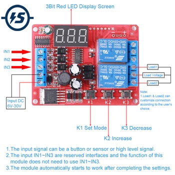 

DC 12V 24V 2Bit Delay Relay Module 2-Channel High Level Trigger Switch Controller Motor Driver Module