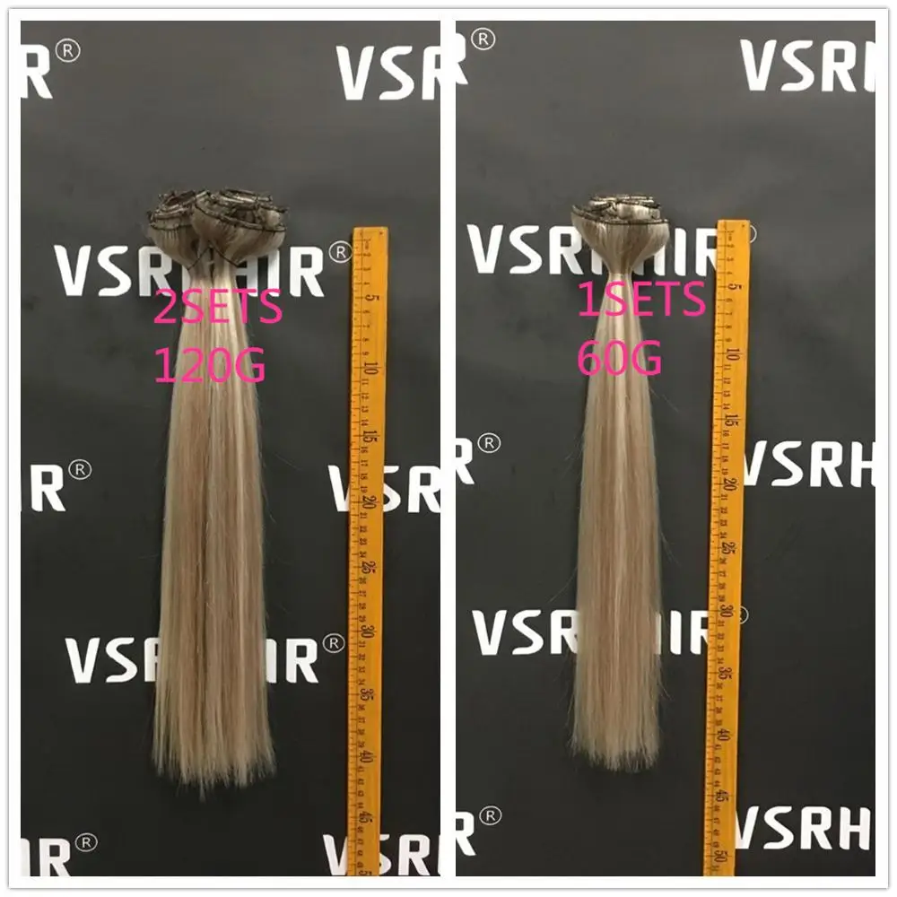 VSR волосы на клипсах 80 г 100 Remy 7 шт. прямые индийские натуральные человеческие для