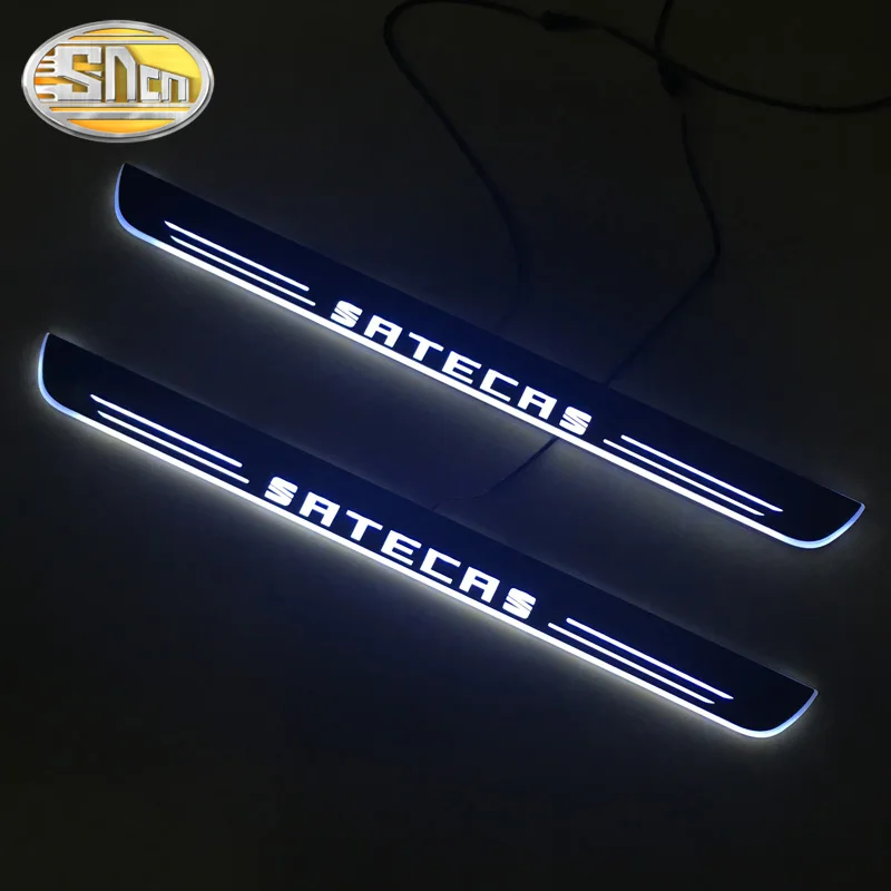 

Customized 4PCS Moving LED Welcome Pedal Car Scuff Plate Pedal Threshold Door Sill Pathway Light For SEAT ATECA 2017 2018 2019