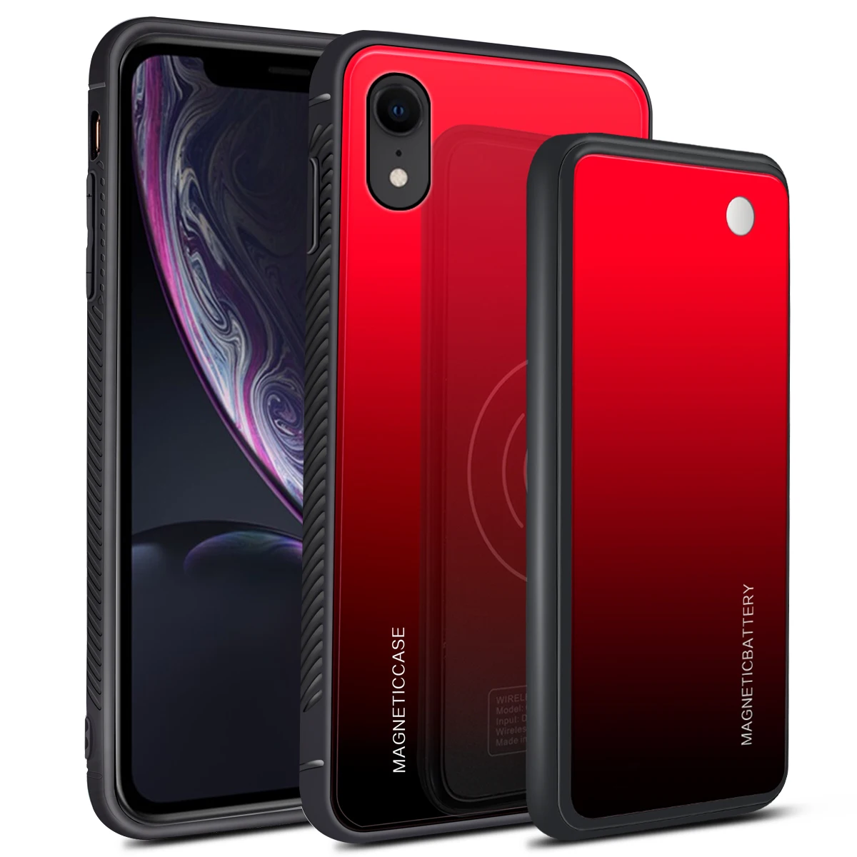 Чехол для iPhone 11/11 Pro/11 Pro Max/X/XS/XR/XS Max/7/8/7 Plus/8 plus с 5000 мАч, беспроводное зарядное устройство, чехол - Цвет: iPhone XR
