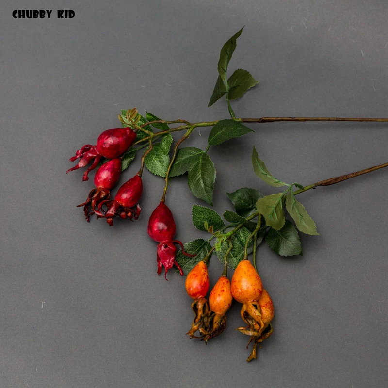 24 шт./лот!, искусственные фрукты Rosa canina, искусственные шипы, рождественские украшения, фрукты fructus rosae