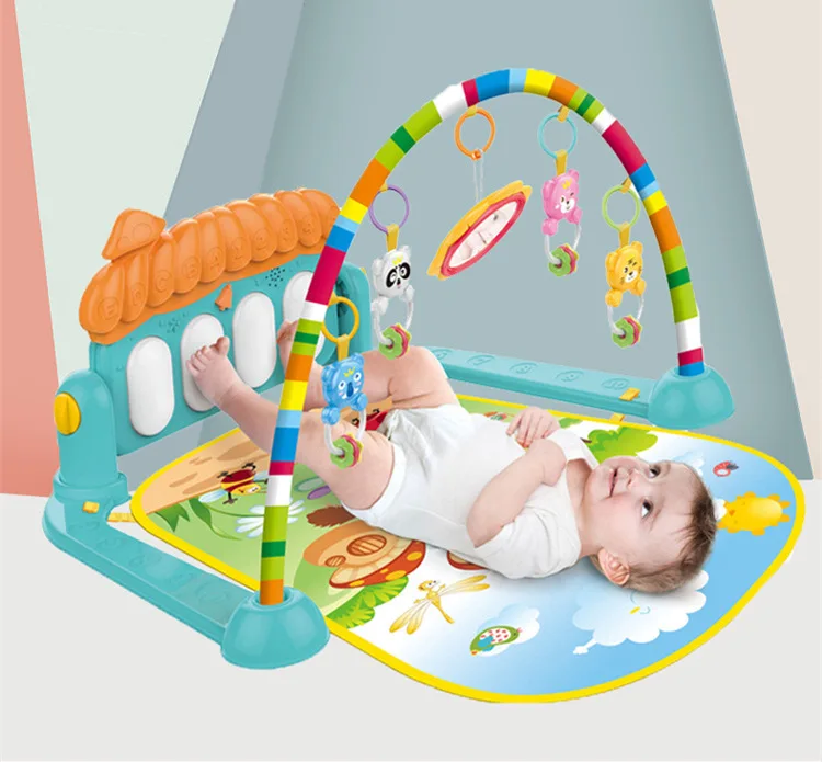Cross Border Amazon детские игрушки стойка для фитнеса педаль фортепиано Младенческая музыкальная игра одеяло ребенок 0-12 гармония