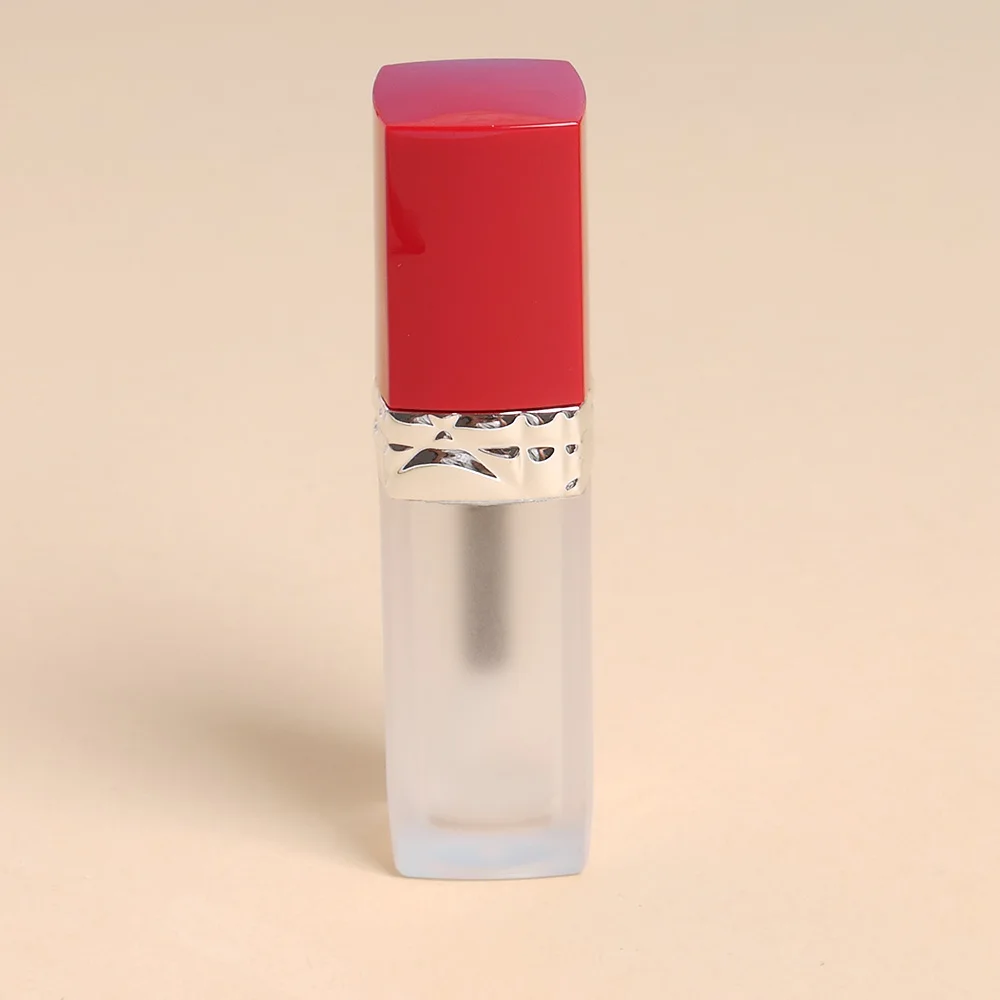 

5ML Empty Lip Gloss Tubes Bulk Red Frosted Square Lip gloss Container Makeup Tools Packaging Lipstick Tubes With Wand Hot Sale