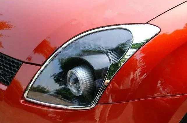 ABS хромированные, для передних фар Крышка лампы для 2005-2012 Suzuki Swift стайлинга автомобилей
