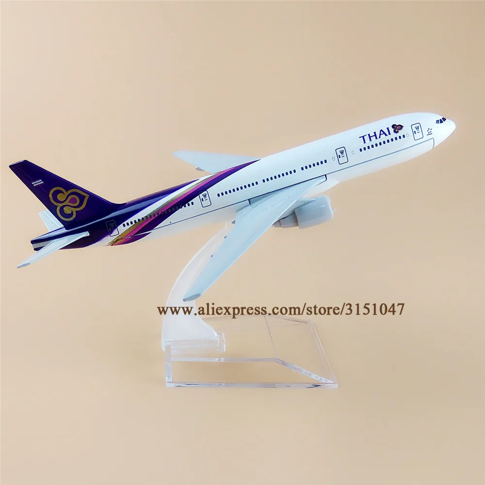 Воздух Таиланд тайские авиалинии Boeing 777 B777 Воздушный самолет модель сплава металла модель самолета отлитая модель самолета 16 см подарок