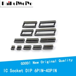 Connecteurs de prise IC 6 broches à 40 broches, 10 pièces/lot, DIP6 DIP8 DIP14 di16dip18 DIP24 DIP28 di32 DIP40 broches 
