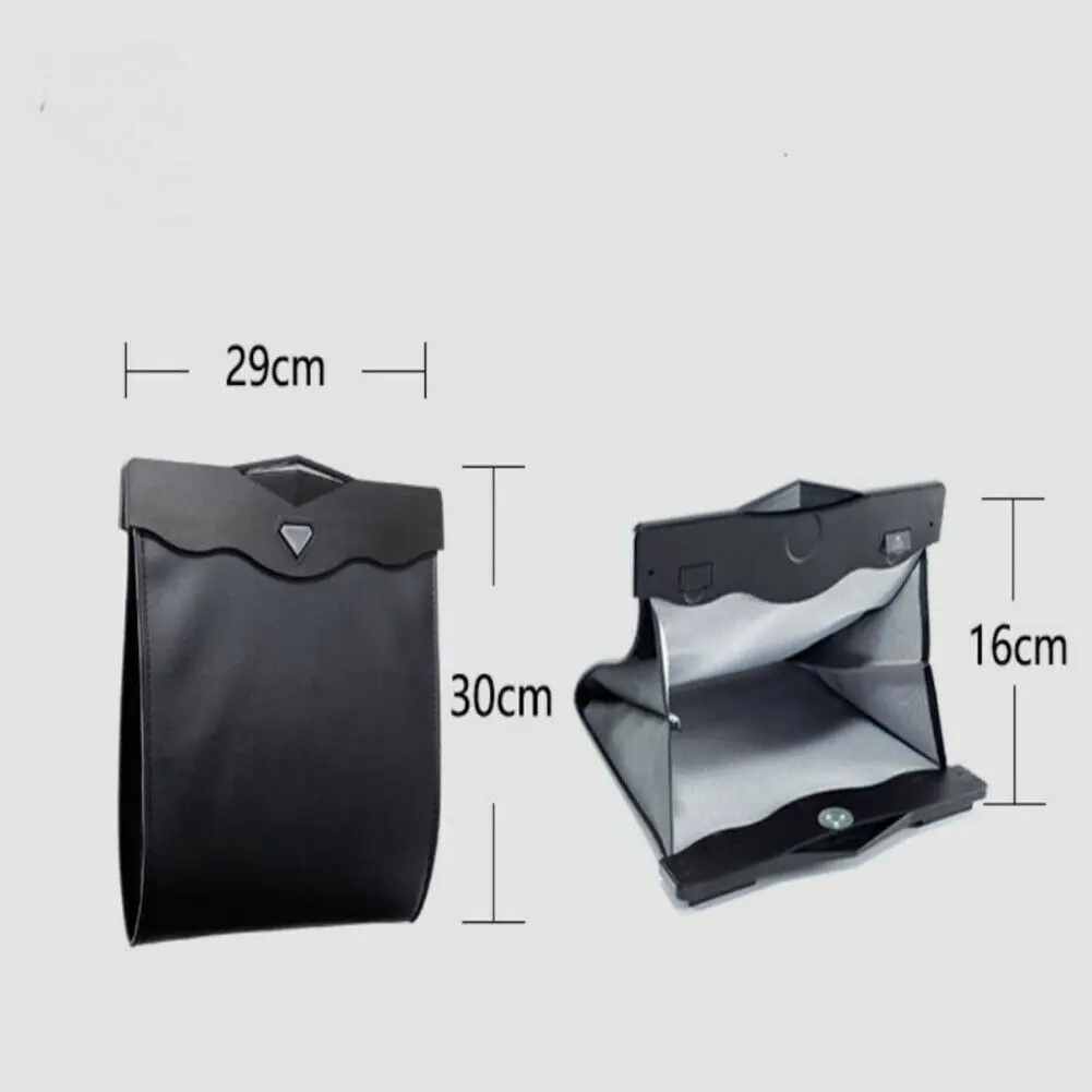 Multi-function LED Light Car Chair Back Hanging Folding Storage Bag Garbage Bags