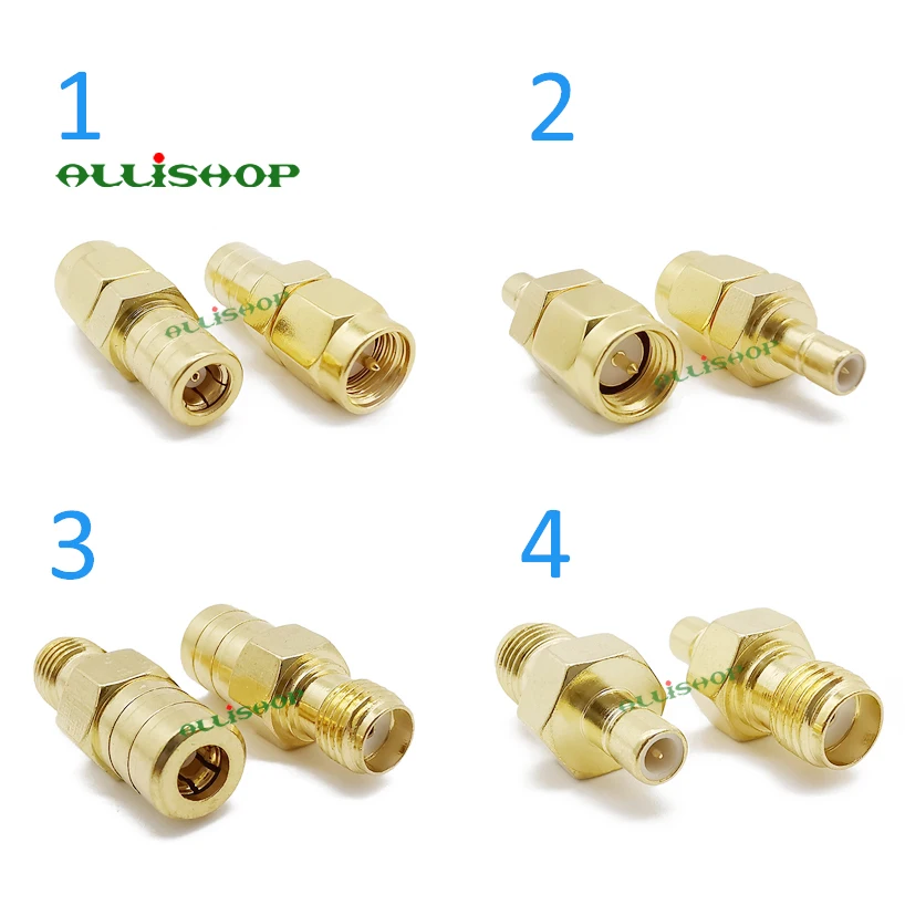 4 Kit DAB Car Aerial Adapter SMB to SMA Antenna RF Connector Converter