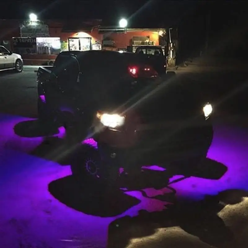 Водонепроницаемый RGB светодиодный светильник s Bluetooth многоцветный неоновый светодиодный светильник комплект для джипа грузовика автомобиля внедорожника светящийся Трейл Rig неоновый светильник s